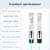 Buacoz QSFP+ to QSFP+ Active AOC Twinax Optical Cable, 5Meter/16.4ft 40G OM3 MMF Direct-Attach Fiber High-Speed Cable, Compatible with Brocade Devices, 40GBASE Ethernet Splitter Cable view 2