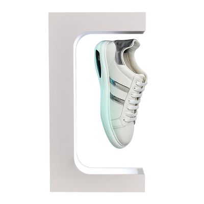 FXNFXLA Levitating Shoe Display Stand,Magnetic Levitation Sneaker Rack Holder with 16 Colors Led Light Remote Control&360Rotation Acrylic Holder for Advertising Exhibition Show,Store Gift