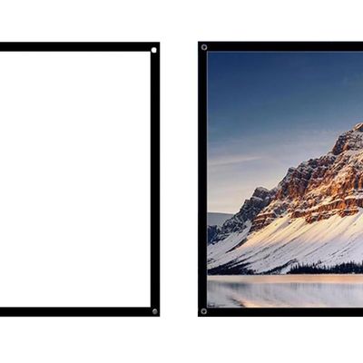 BIUBPW Foldable Projector Screen 40" 50" 60" 72" 84" 100" 120" Outdoor Camping Projection Screen Anti-Crease Movie Screen Hanging Projector Screen(84in-4:3)