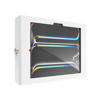Compulocks iPad Pro M4 11 (2024) Apex Secured Enclosure Wall Mount for Secure Tablets, Durable Display Stand, Ideal for Retail, Kiosks, Home & Office - White