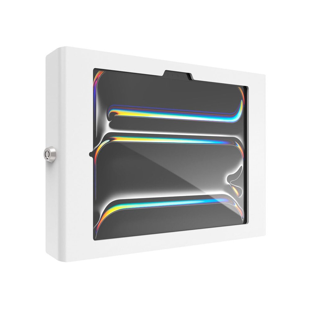 Compulocks iPad Pro M4 11 (2024) Apex Secured Enclosure Wall Mount for Secure Tablets, Durable Display Stand, Ideal for Retail, Kiosks, Home & Office - White