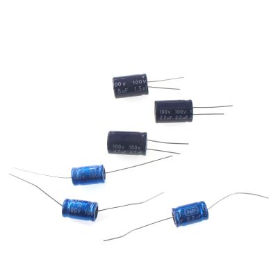 PGMTDEFXJO 10pcs 1.5uF-220uF 100V Non-Polarity Electrolytic Capacitor for Audio Speaker Frequency Divider Crossover Accessories(Vertical 15uf 10PCS)