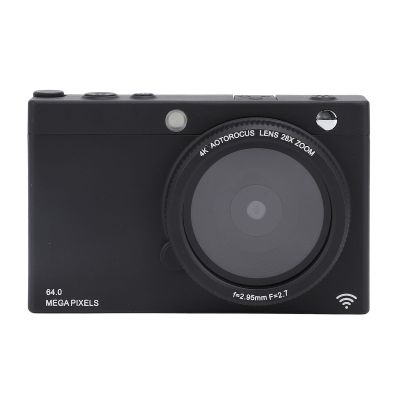 4K Digital Camera, 28X Digital Zoom 64MP Vlog Camera, 2.83 Inch Screen, Built in Fill Light, Support USB Data, 80 Retro Filters, Compact Travel Video Camera