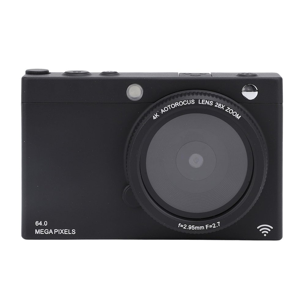 4K Digital Camera, 28X Digital Zoom 64MP Vlog Camera, 2.83 Inch Screen, Built in Fill Light, Support USB Data, 80 Retro Filters, Compact Travel Video Camera