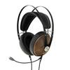 MEZE AUDIO | 99 Classics Walnut Silver & Boom Mic Headset | Wired Over-Ear Headphones with Boom Microphone and Self Adjustable Headband | Closed-Back Headset for Gaming | Remote Work | Audiophiles view 1