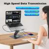 Laptop Docking Station Stand 11-IN-1 Triple Display HDMI DP 4K60Hz Gigabit Ethernet USB3.1 PD100W SD/TF Card Reader Audio 360Swivel Laptop Stand with USB Hub for MacBookPro/Air/Dell/HP/Surface/Lenovo view 4