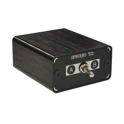 SPRODIO 2 Port 3.5mm Stereo Audio Switch Box AUX Headphone Speaker Manual selector switcher Use 6A Toggle Switch (2 in 1 Out / 1 in 2 Out) -T21