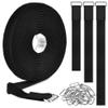Nettbe 0.75" x19.68ft Hook and Loop Straps with 30 Buckles Adjustable Cut-to-Length Cable Ties - Reusable Nylon Fastening Tape Cable Straps for Storage or Organization (2in x 19.7ft) view 1