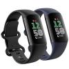 2 Pack Compatible with Fitbit Charge 5 Bands/Fitbit Charge 6 Bands for Women Men, Soft Breathable Sports Adjustable Replacement Wristbands for Women Men (Large 7.1''-9.1'', Black/Navy) view 1