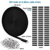 Nettbe 0.75" x39.4ft Hook and Loop Straps with 60 Buckles Adjustable Cut-to-Length Cable Ties - Reusable Nylon Fastening Tape Cable Straps for Storage or Organization (0.75in x 39.4ft) view 2