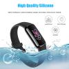 2 Pack Compatible with Fitbit Luxe Bands for Women Men, Soft Breathable Sports Adjustable Fitbit Luxe Replacement Bands for Women Men (Large 6.7" -8.3", Black/Black) view 2