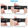 2 Pack Compatible with Fitbit Luxe Bands for Women Men, Soft Breathable Sports Adjustable Fitbit Luxe Replacement Bands for Women Men (Large 6.7" -8.3", Black/Black) view 4