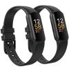 2 Pack Compatible with Fitbit Inspire 3 Bands for Women Men, Soft Breathable Sports Adjustable Fitbit Inspire 3 Replacement Bands for Women Men (Large 7.1"-8.7", Black/Black) view 1