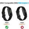 2 Pack Compatible with Fitbit Inspire 3 Bands for Women Men, Soft Breathable Sports Adjustable Fitbit Inspire 3 Replacement Bands for Women Men (Large 7.1"-8.7", Black/Black) view 3