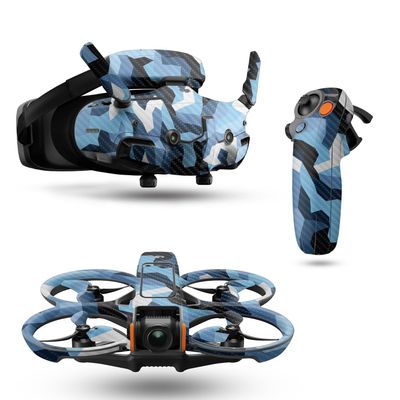 Carbon Fiber Drone Skin Compatible with DJI Avata 2 Bundle (2024) - Sky Camouflage - Premium 3M Vinyl Protective Wrap Decal Cover - Easy to Apply | Crafted in The USA by MightySkins