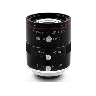 HD 3MP Industial CCTV Lens 6-12mm Varifocal C Mount 1/1.8 Inch Aperture F1.6 for Video Surveillance IP Cameras
