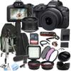 Canon EOS R100 24.2MP APS-C CMOS Sensor Mirrorless Camera with 18-45mm Lens + Sling Backpack + 64GB Ultra Memory Card + Video Light + Microphone + Lenses + More (Content Creator Bundle) (Renewed) view 1