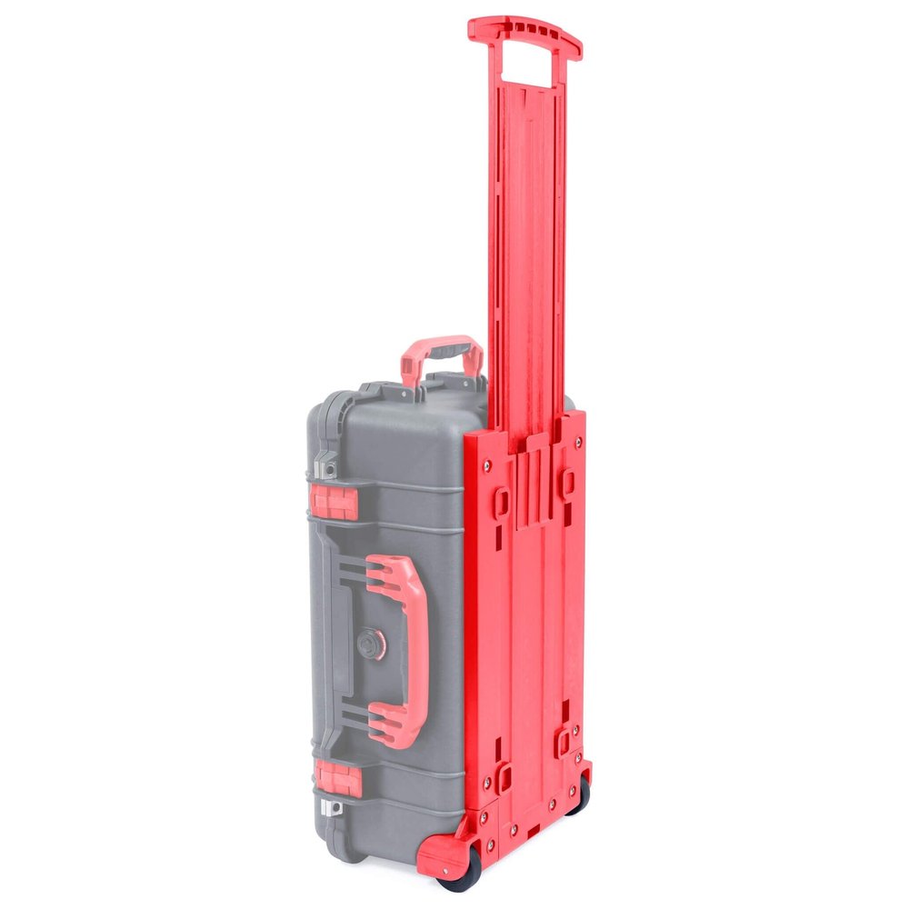 Pelican 1560 Replacement Trolley Set - Backplate, Telescoping Handle, L&R Wheel Assemblies - Red
