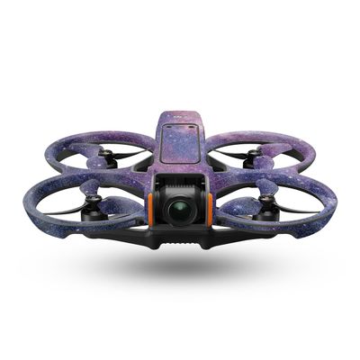 Glossy Glitter Drone Skin Compatible with DJI Avata 2 (2024) - Violet Stars - Premium 3M Vinyl Protective Wrap Decal Cover - Easy to Apply | Crafted in The USA by MightySkins