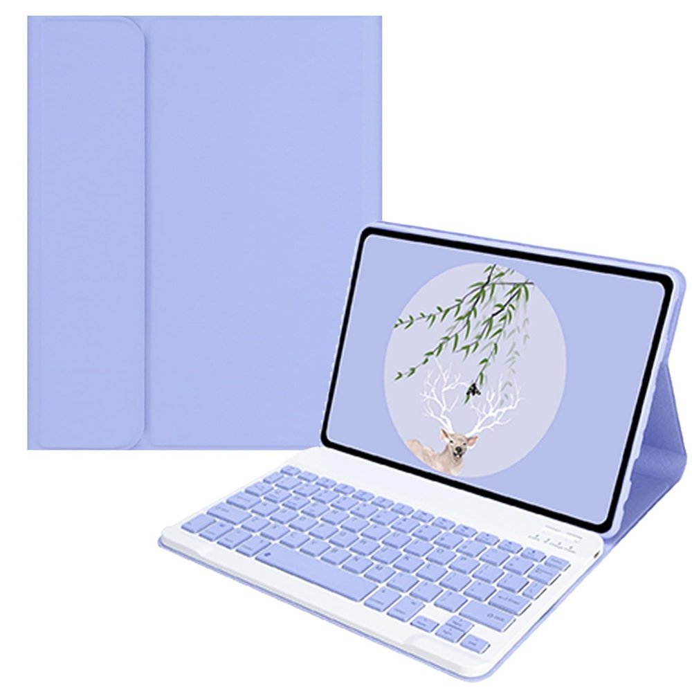 kaidisen Keyboard Case for Xiaomi Redmi Pad SE 11" Case with Detachable Keyboard Cute Color Keyboard Case,Light Purple
