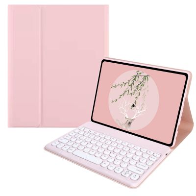 kaidisen Keyboard Case for Xiaomi Redmi Pad SE 11 inch Case with Keyboard Round Key Detachable Cute Color Keyboard Case,Pink
