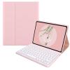 kaidisen Keyboard Case for Xiaomi Redmi Pad SE 11 inch Case with Keyboard Round Key Detachable Cute Color Keyboard Case,Pink view 1