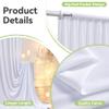 10ftx12ft Wrinkle Free White Backdrop Curtain, 2 Panels 12FT Height White Wedding Backdrop Drapes, Silky Polyester Back Drop Cloth for Birthday Photography Background Party Backdrop Draping view 3