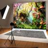 20x10ft Fairy Tale Wonderland Backdrop Enchanted Mushroom Forest Cartoon Background Kids Girls Princess Birthday Party Baby Shower Party Decorations Banner Photo Booth Props view 4