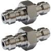 YTQDSS 2PCS 8MM Male to Male Quick Disconnect Plug, Stainless Steel Double Male Fill Nipple Coupler, High Pressure CO2 Tank Refill Fitting for Paintball & SCBA Cylinder view 1