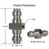 YTQDSS 2PCS 8MM Male to Male Quick Disconnect Plug, Stainless Steel Double Male Fill Nipple Coupler, High Pressure CO2 Tank Refill Fitting for Paintball & SCBA Cylinder view 2