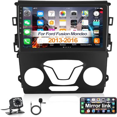 2GB (RAM)+32GB (ROM) Android 13 Car Radio Stereo Fit for Ford Mondeo 2013-2016 for Carplay and Android Auto - 9 inch Touch Screen Android Car Stereo WiFi GPS Navigation Steering Wheel Control