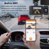 DirectNine Basics Dash Cam Front and Inside 2-inch IPS HD Display Screen G sensor Motion detection Loop recording Infrared night vision Car camera WiFi HD Dash Camera, black view 3