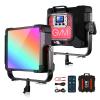 GVM 250W LED Video Light Panel, Photography Lighting with 21000 lux/0.5m, RGB Video Light 2700-75000K, CRI97+, Gel, HSI, 12 Effects, Studio Lighting for Video Recording with App/DMX/Battery view 1