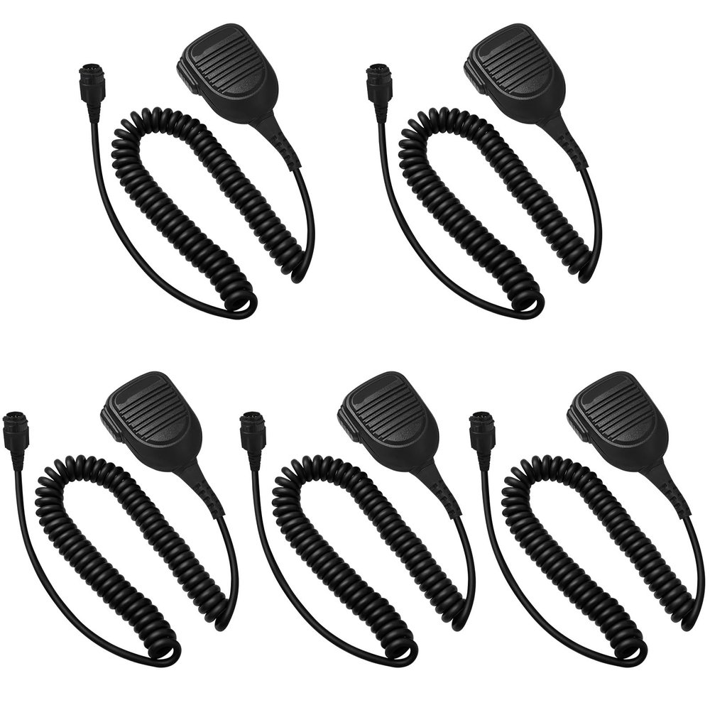 5 Pack RMN5052a RMN5052 Handheld Speaker Microphone XPR Mic Two Way Radio for Motorola XPR4300 XPR4350 XPR4380 XPR4550 XPR4580 XPR5350 XPR5550 XPR5550E XPR5580 XPR4500 Heavy Duty Speaker Mic