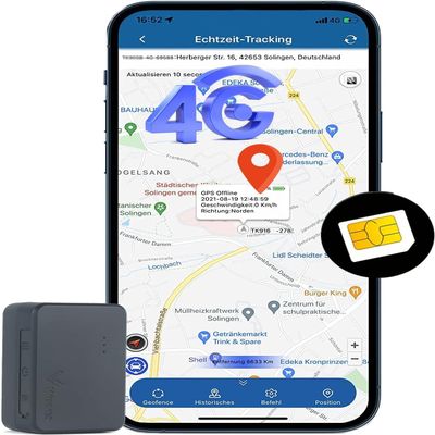 GPS Tracker Hidden Tracker Device for Vehicles, GPS Tracker for Car Kids, Anti-Lost/Anti-Theft Real Time Mini Tracking Device for Cars, Vehicles, Kids, Elderly, Bikes, Subscription Required
