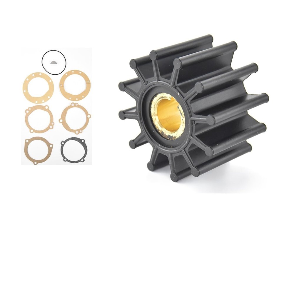 Skcvmn Flexible Water Pump Impeller, for Jab~co 18948-0001 Sherwood 10615k Cumm~ns 3908220 Yan~ar 128170-02070 Vol~o 83574-9 500120, Black