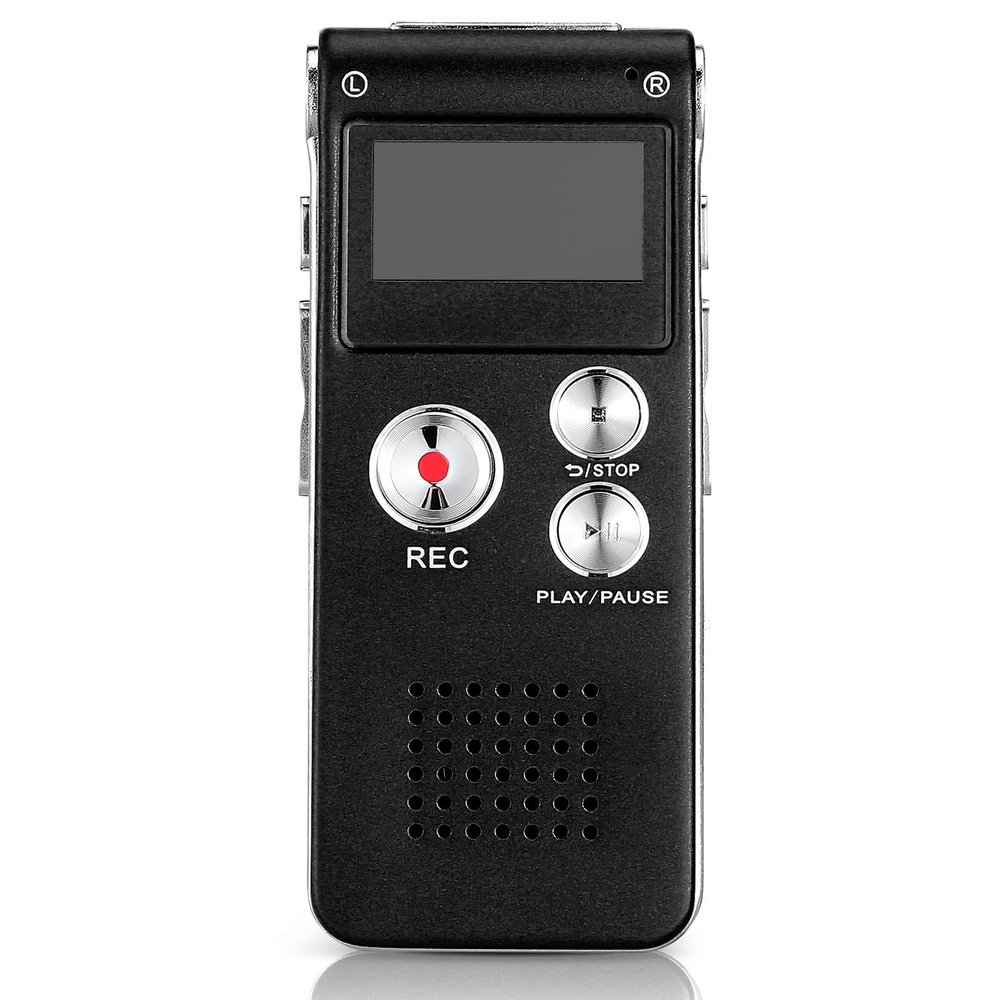 Tellegloww Ghost Hunting Equipment Paranormal Equipment for Ghost Hunting Digital EVP Voice Activated Recorder Rechargeable Recorder Device with Microphone, 8GB(Black)