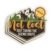 Not Lost Just Taking The Scenic Route Sticker, Camping Hiking Adventure Nature 5" Waterproof Die-Cut Vinyl Sticker for Kindle Laptop Water Bottles, Phone Decal Gifts 5 Inches view 1