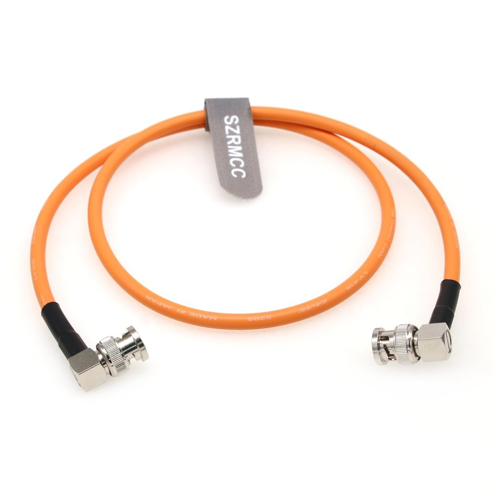SZRMCC 12G HD SDI Video Cable Right Angle BNC Male to Male Connectors 4K Coaxial Cable LV-61S 75 ohm for ARRI RED Camera Monitor Blackmagic HyperDeck (2m)