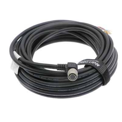 Alvin's Cables Hirose 12 Pin Female HR10A-10P-12S Right Angle to Open End Shielded I/O Shielded Cable for Sony CCD| Basler Gige| AVT GIGE Industrial Camera 10M| 32.8ft