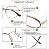 YEIN Blue Light Blocking Glasses, Phone TV Computer Gaming Glasses, Anti Eyestrain, Full Frame Glasses With Titanium For Women MenRose Coffee+1.75Magnification view 2
