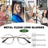 YEIN Blue Light Blocking Glasses, Phone TV Computer Gaming Glasses, Anti Eyestrain, Full Frame Glasses With Titanium For Women MenRose Coffee+1.75Magnification view 4