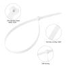MECCANIXITY Cable Zip Ties 1/4 Inch, 100 Pcs 12 Inch Metal Tooth Self-locking Wire Ties for Cord Management Indoor Outdoor, Tensile Strength 100 lbs, White view 3