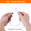 MECCANIXITY Cable Zip Ties 1/4 Inch, 100 Pcs 12 Inch Metal Tooth Self-locking Wire Ties for Cord Management Indoor Outdoor, Tensile Strength 100 lbs, White view 4