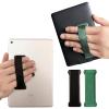 WUOJI Hand Holder Strap for ipad, Tablet Hand Holder Strap, Universal Handle Grip for iPad Kindle, Mini Tablets and Cases (Black Green) - 2PC view 1
