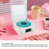 Aqua Speaker - Waves Record Player - Stylish Bluetooth Speaker with Night Light & Time Display - Small 3-in-1 Multifunctional Stereo Speaker (White) view 2