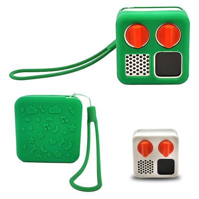 Anti-Slip Silicone Cover for YOTO Mini Audio Player, Protective Sleeve Case for Mini Player; Accessory for Kids Music Players (case only) (Green)