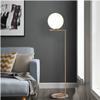 HMLSYZX s,Modern Metal Ledor Light,d Light with Frosted Glass Globe,Reading s for ng Room Bedroom Hotel/White view 2