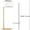 HMLSYZX s,Modern Metal Ledor Light,d Light with Frosted Glass Globe,Reading s for ng Room Bedroom Hotel/White view 3