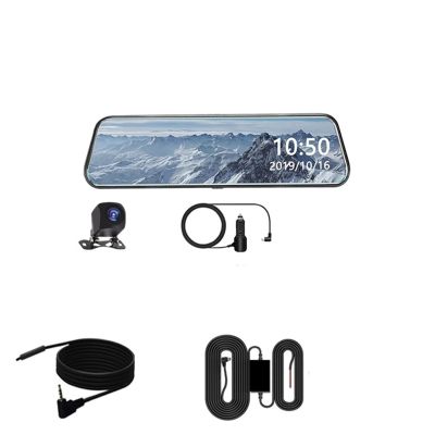 10 Inch Dash Cam Car DVR Rear View Mirror Streaming HD1080P Night Rearview Mirror Camera Dual Lens Car Camera Dashcam Recorder(Color:Dual Lens 1080P- 6M,Size:128G) (Dual Len1080P 6M)